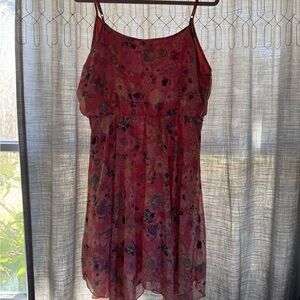 No boundaries Pink Floral Spaghetti Strap Sundress